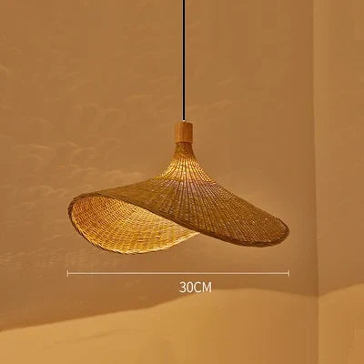 Eco-Friendly Bamboo Knit Pendant Light By LumaNest Home Decor