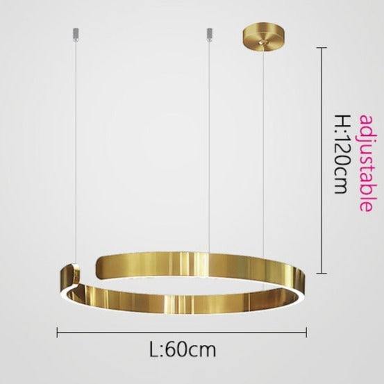 Luma Circle LED-kroonluchter metalen luxe hanglamp