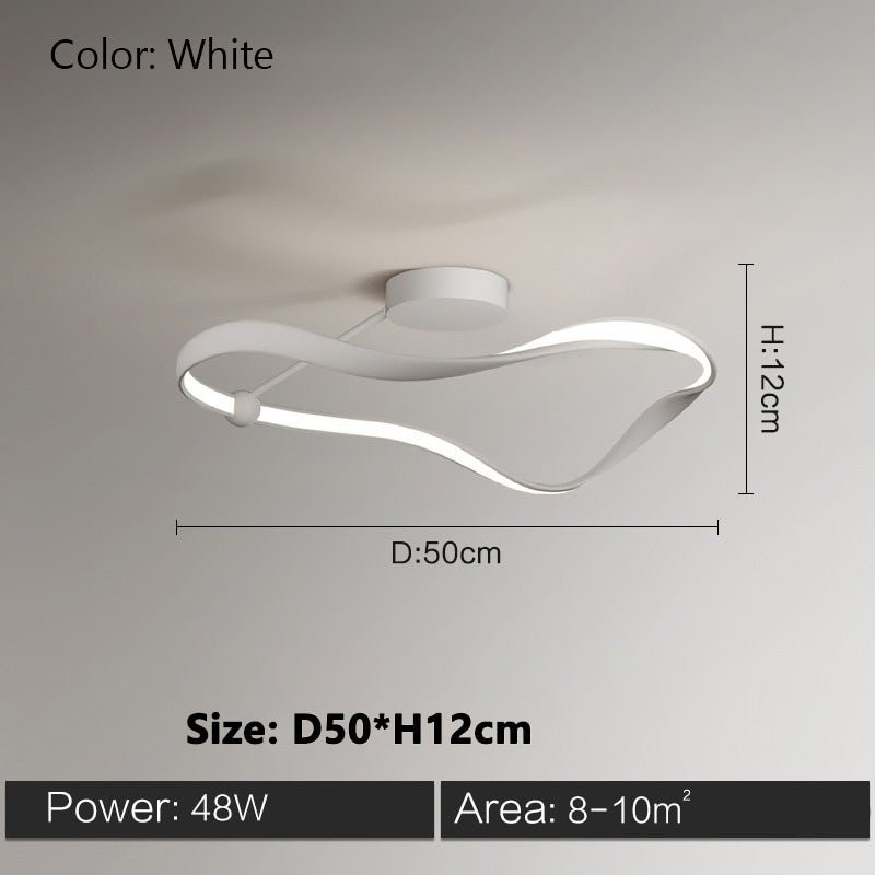 Lumină de tavan LED abstractă minimalistă cu reglare la distanță