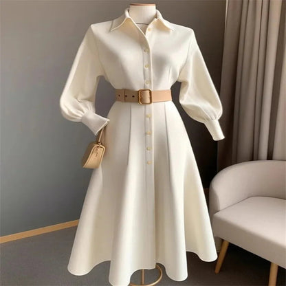 Robe Longue à Boutonnage Raffiné