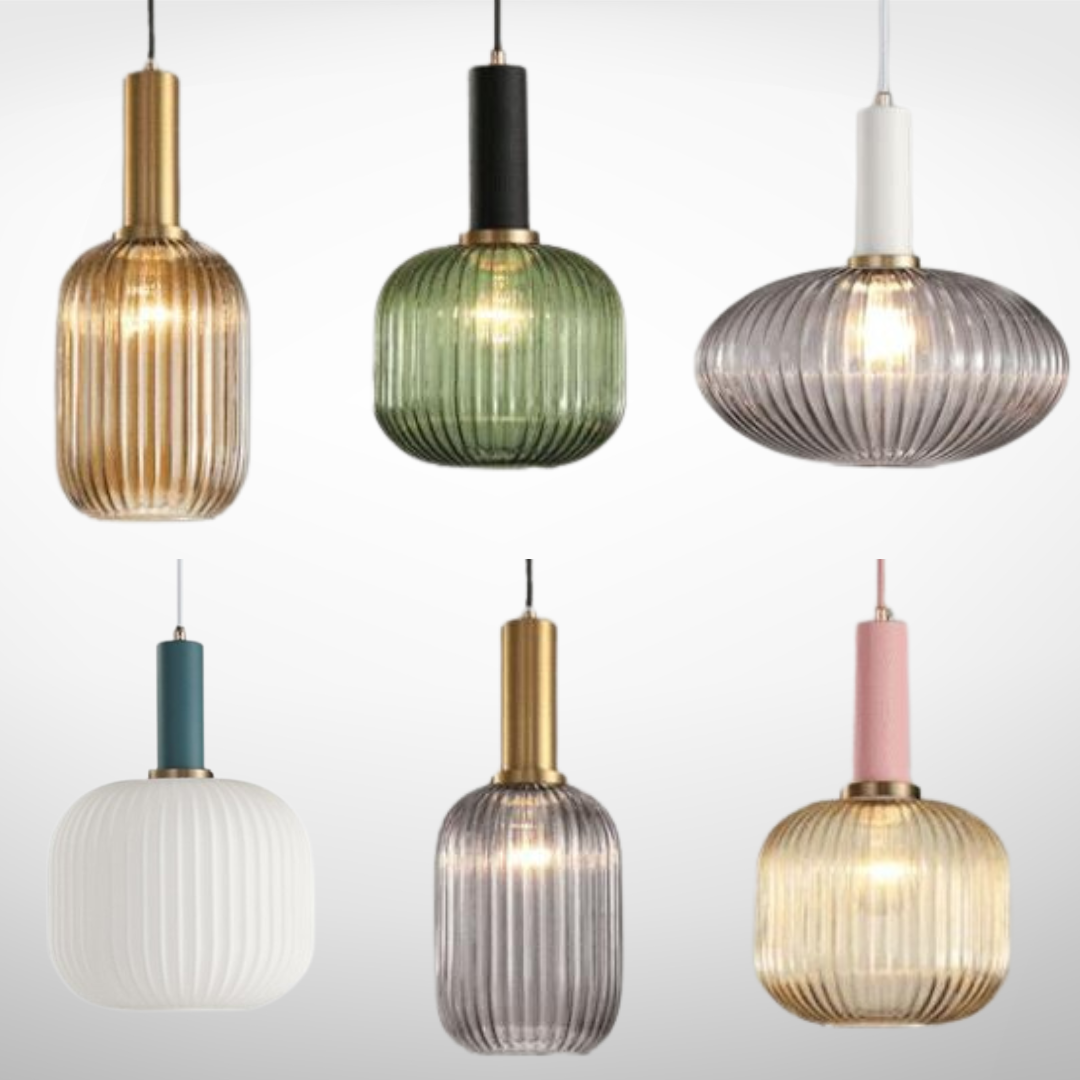Larken | Vintage stijl gestructureerde glazen hanglampen