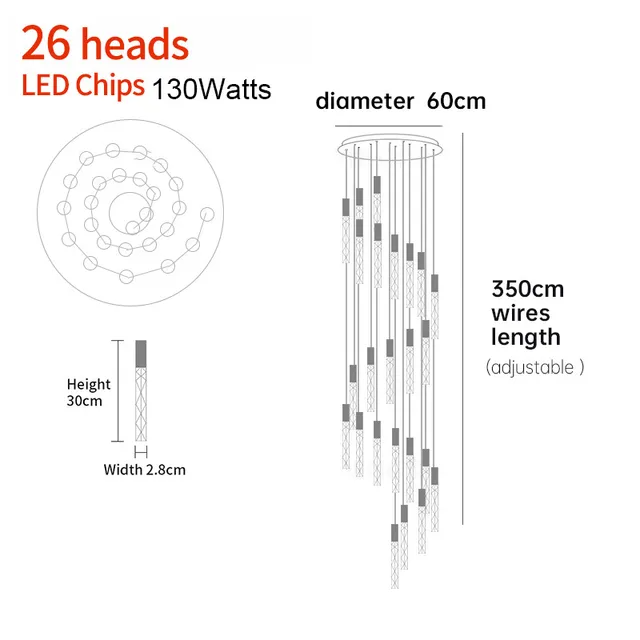 Aurelia Spirál Mennyezeti Lámpa Elegáns Loft Lámpa Előszobákba