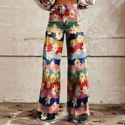 Pantalon Décontracté Coupe Large