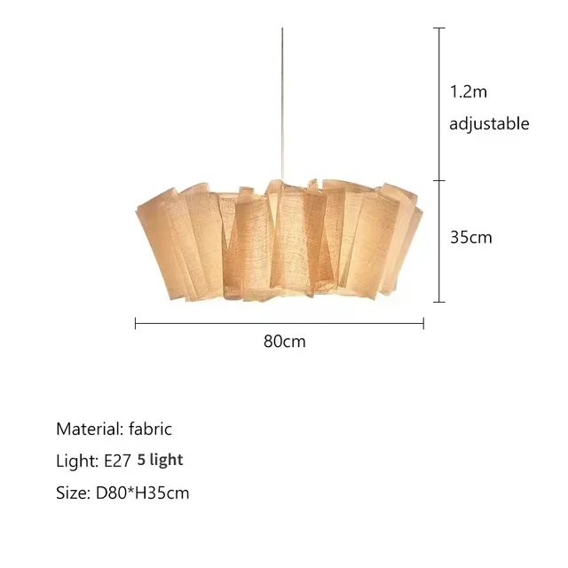 Aurelle lenvászon redőzött LED mennyezeti lámpa modern terekhez