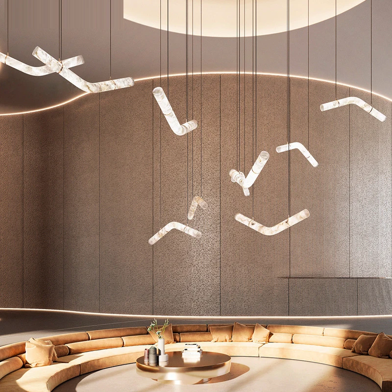 Aurora márvány mennyezeti lámpa nappalikhoz