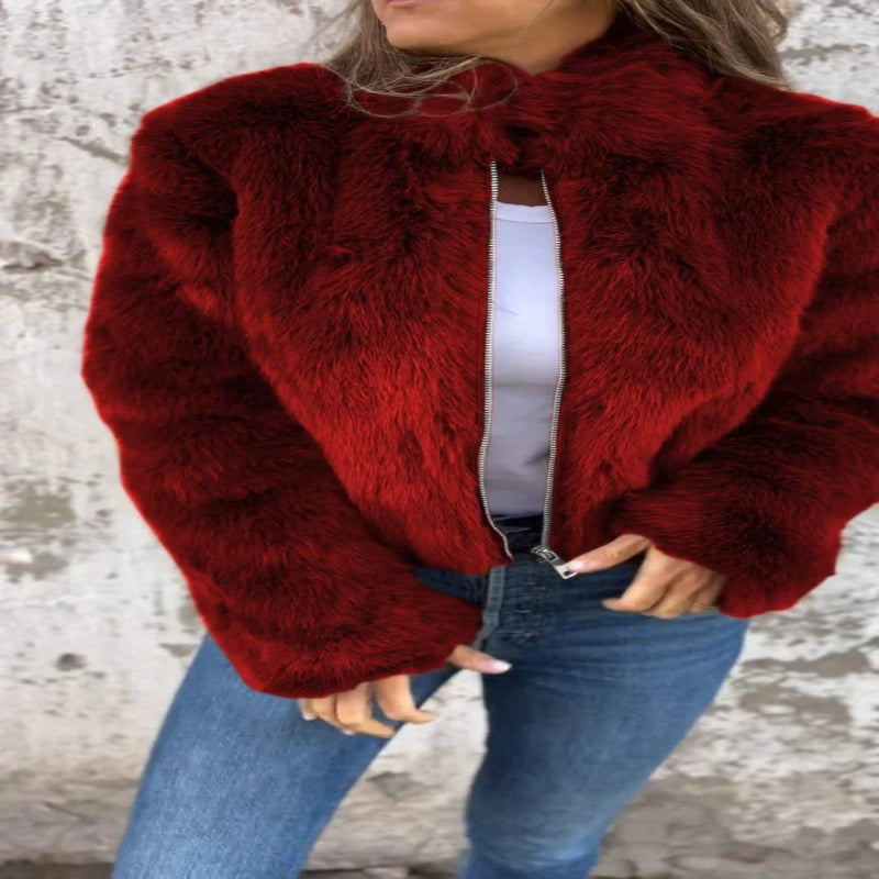 Veste Elegante En Peluche
