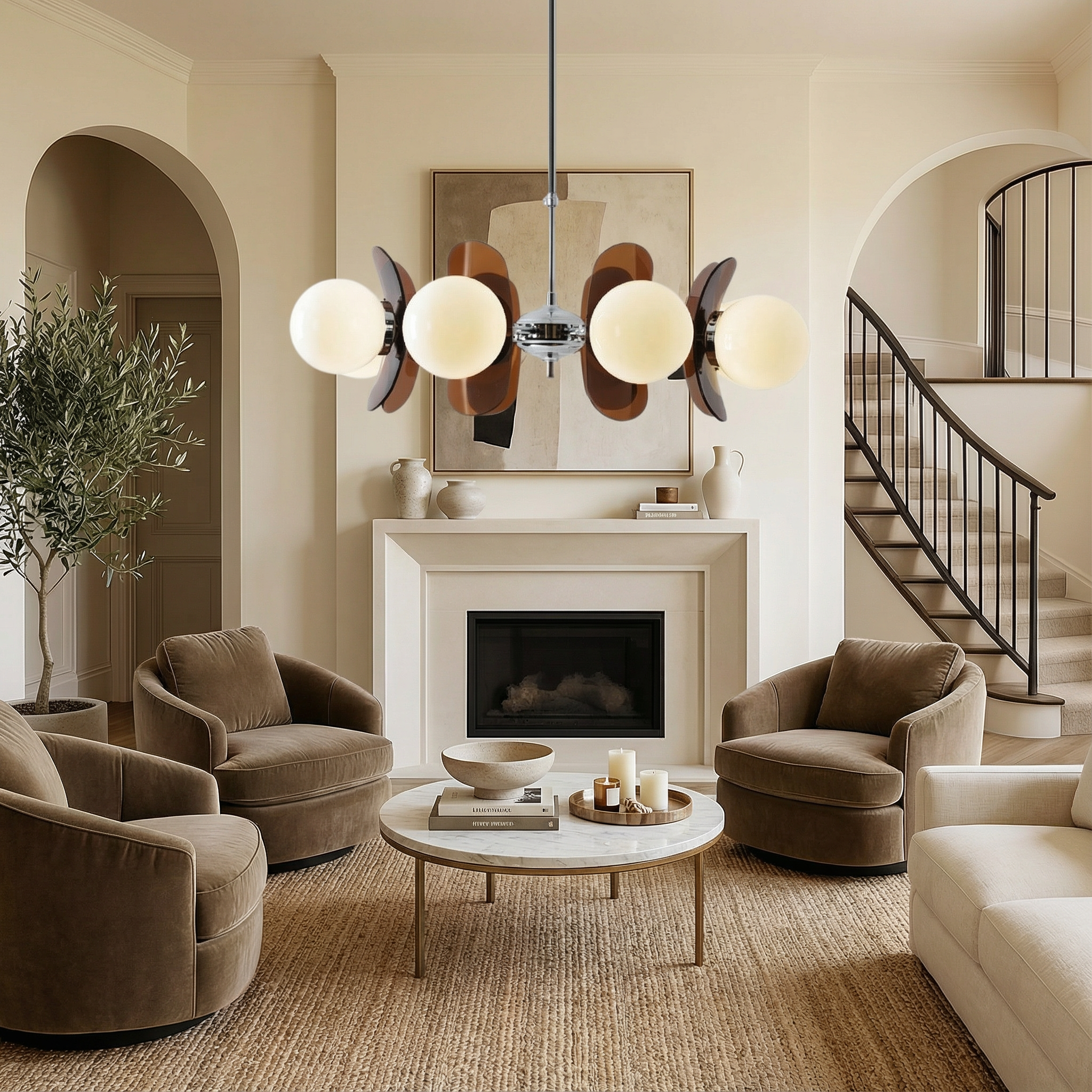 Astra Arc modern elegáns ötágú csillár világítótest