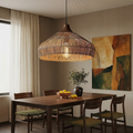AeroWeave Handgewebte Rattan Pendelleuchte für Küchendekor