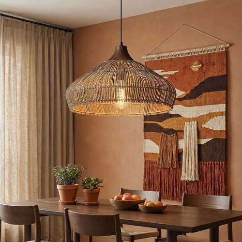 AeroWeave kézzel szőtt rattan függeszték konyhai dekorációhoz