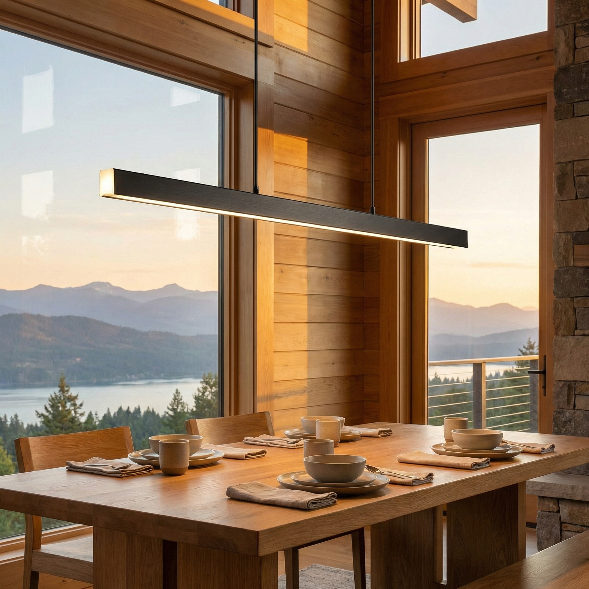 Asteria modern, elegáns, fényerőszabályozható konyhai függeszték világítás