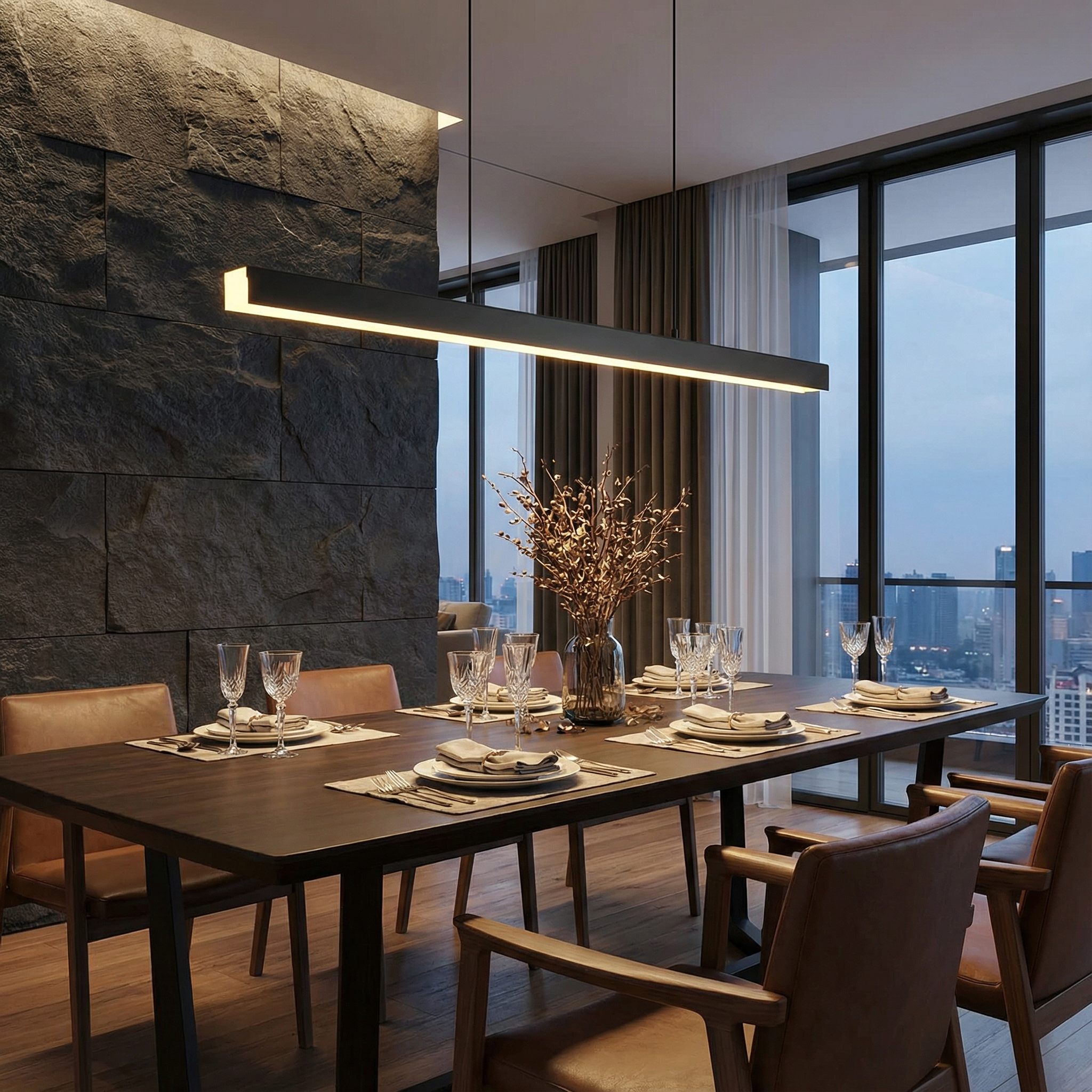 Asteria modern, elegáns, fényerőszabályozható konyhai függeszték világítás