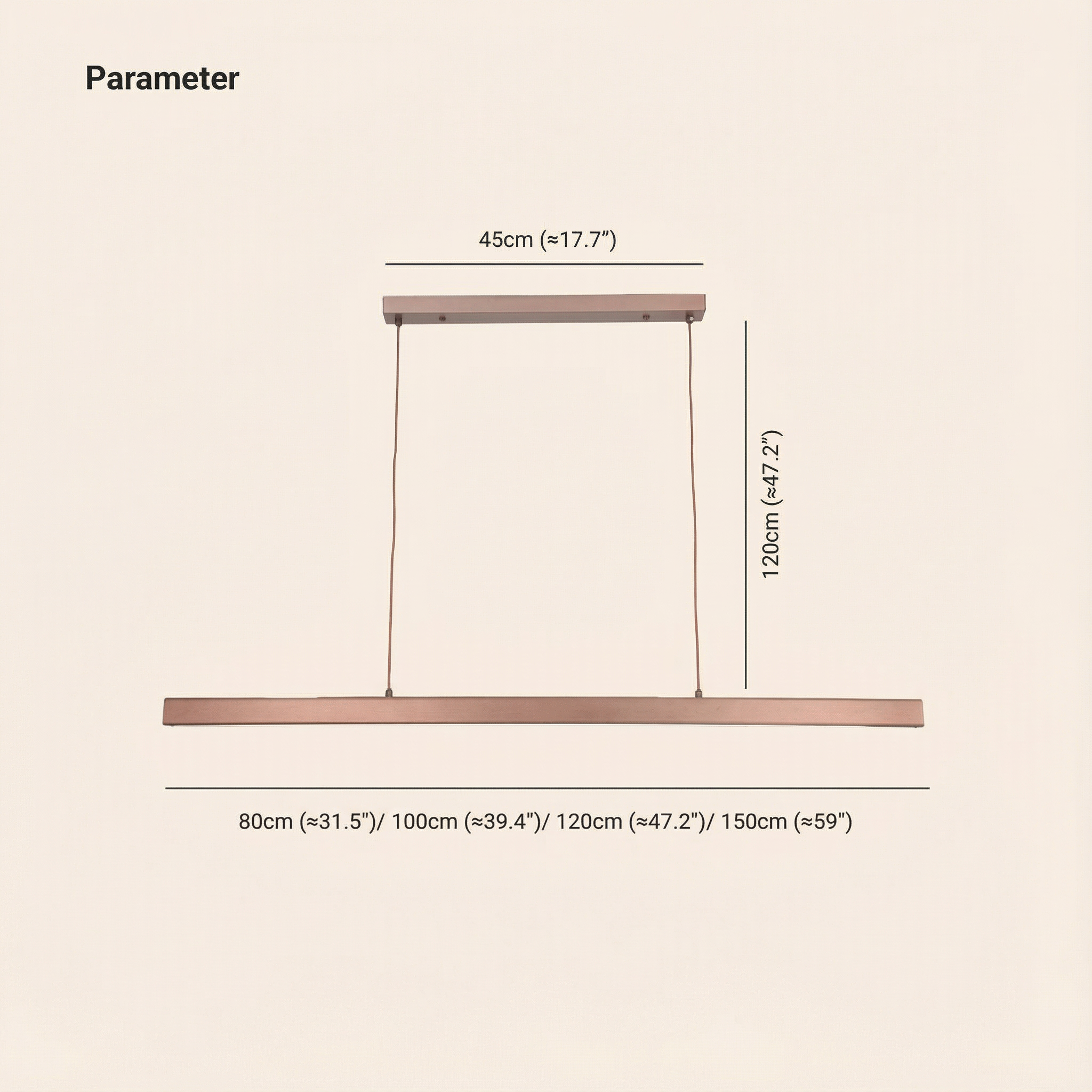 Asteria modern, elegáns, fényerőszabályozható konyhai függeszték világítás