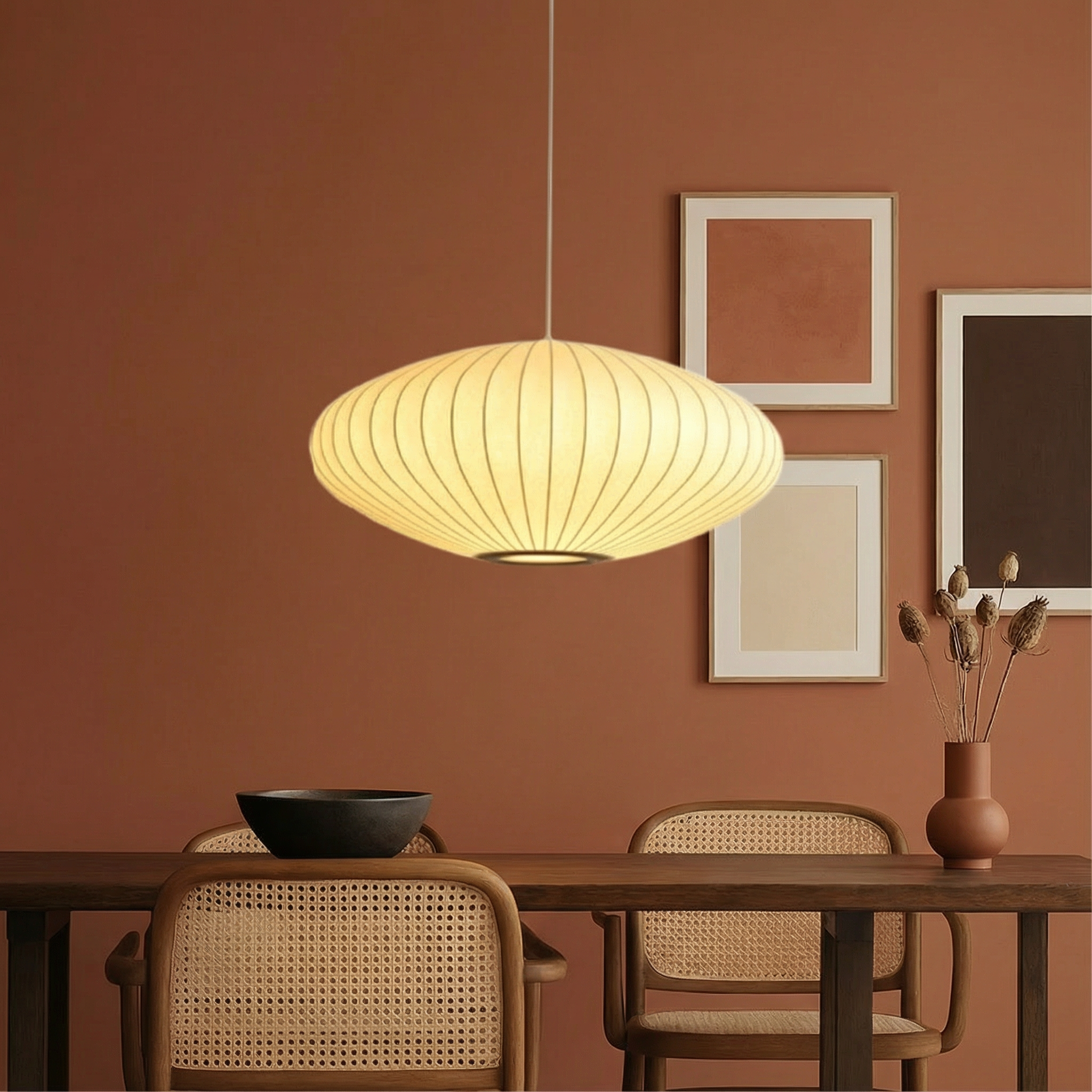 Luma Silk Elegante Hedendaagse Zijde Lampenkap Hanglamp