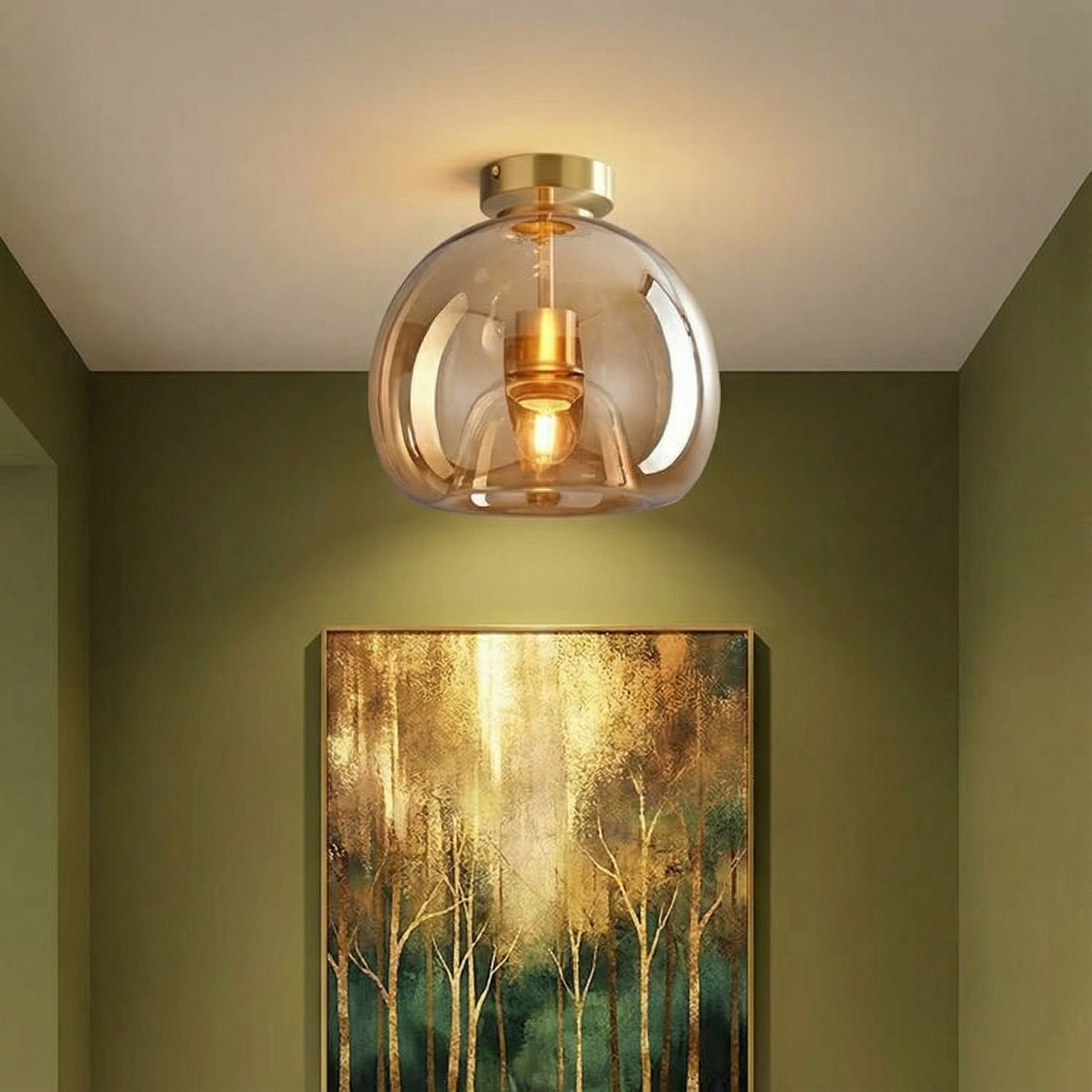 Elegant Modern AstraLume Flush Mount Ceiling Light Fixture