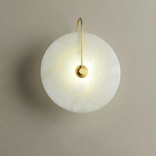 Astra marmeren wandlamp met zacht LED-licht, eigentijdse wandkandelaar voor een warme sfeer