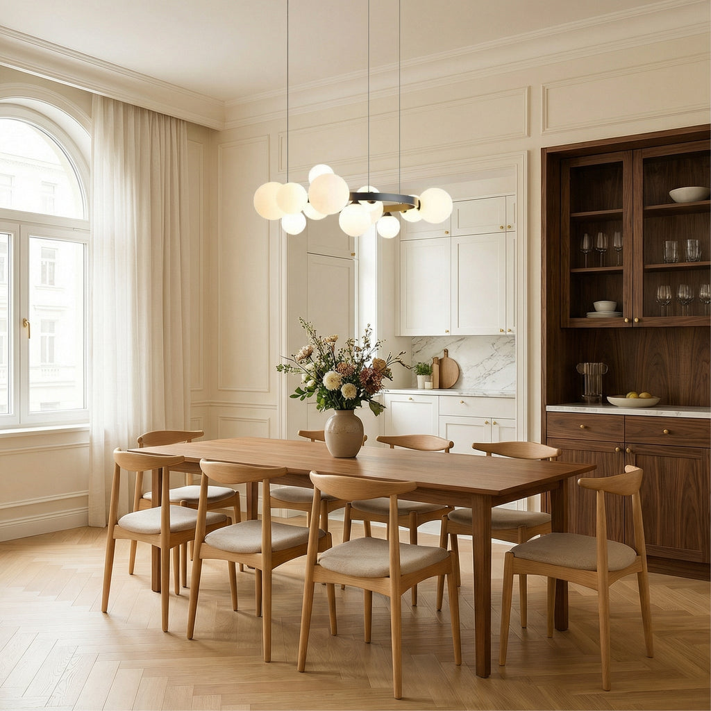 Lámpara Moderna Arctic Grace con Altura Ajustable y Globo Escultural