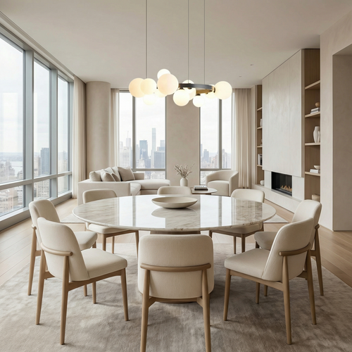 Arctic Grace modern csillár állítható magassággal és szobrászati gömbbel