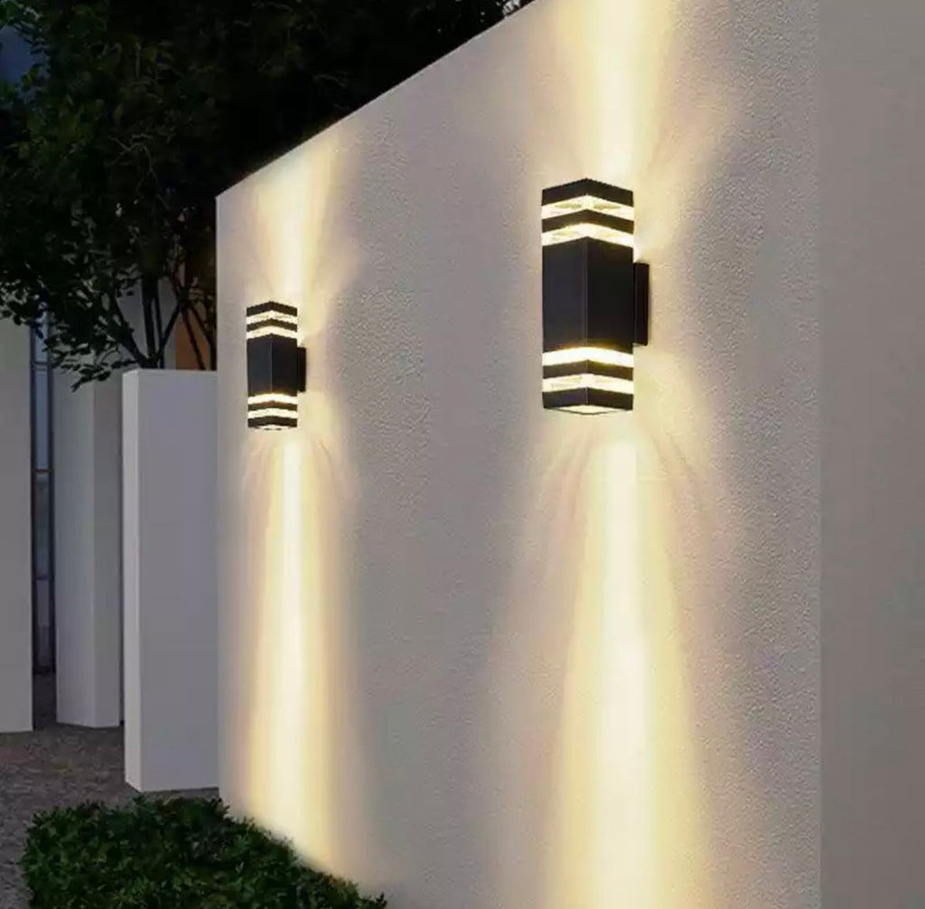 Aluminium LED Außen Wasserdichte Doppelkopf Wandleuchte IP65