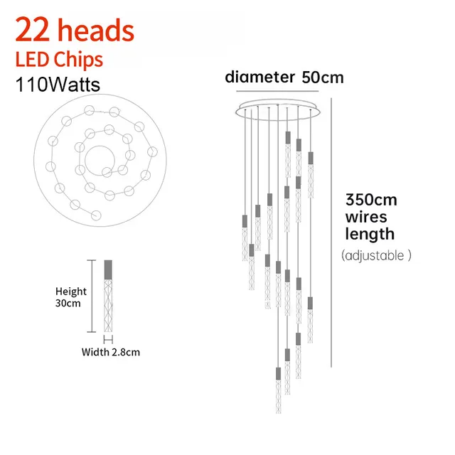 Aurelia Spirál Mennyezeti Lámpa Elegáns Loft Lámpa Előszobákba